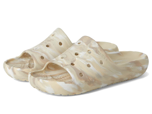 Crocs, Unisex, Classic 2.0 Slides, Bone/Multi