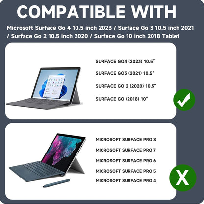 DreamerX Funda para Microsoft Surface Go 4/3/2/1 (Negro)