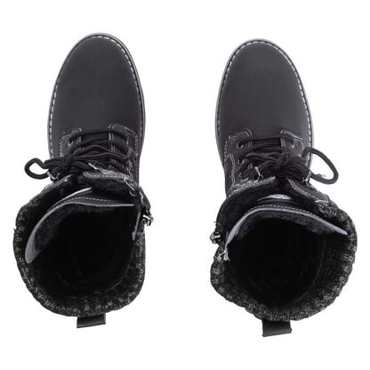 POLAR Womens Winter Thermal Snow Outdoor Warm Mid Calf Waterproof Durable Boot - Black