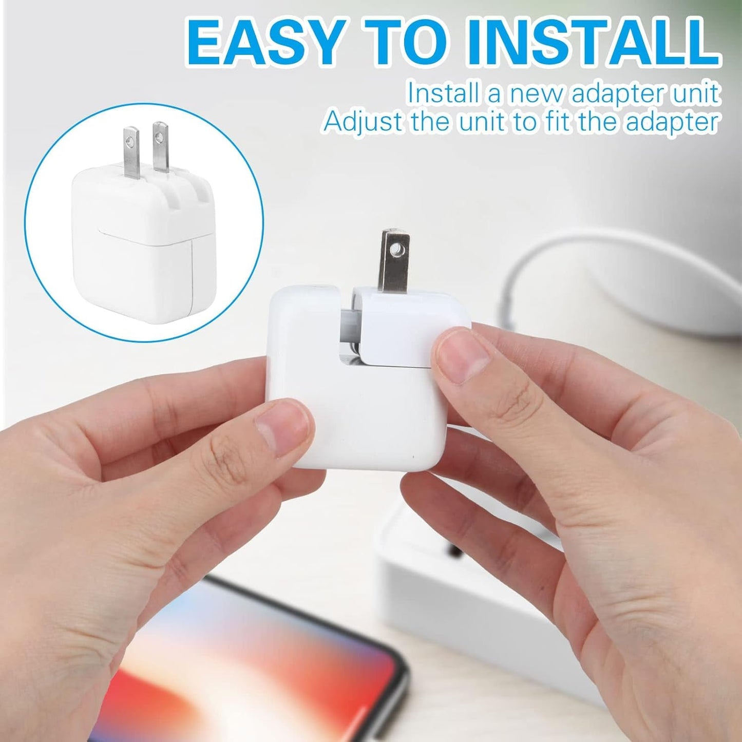 Mandalahuang Adaptador de Enchufe de Pared Mac (Paquete de 2)