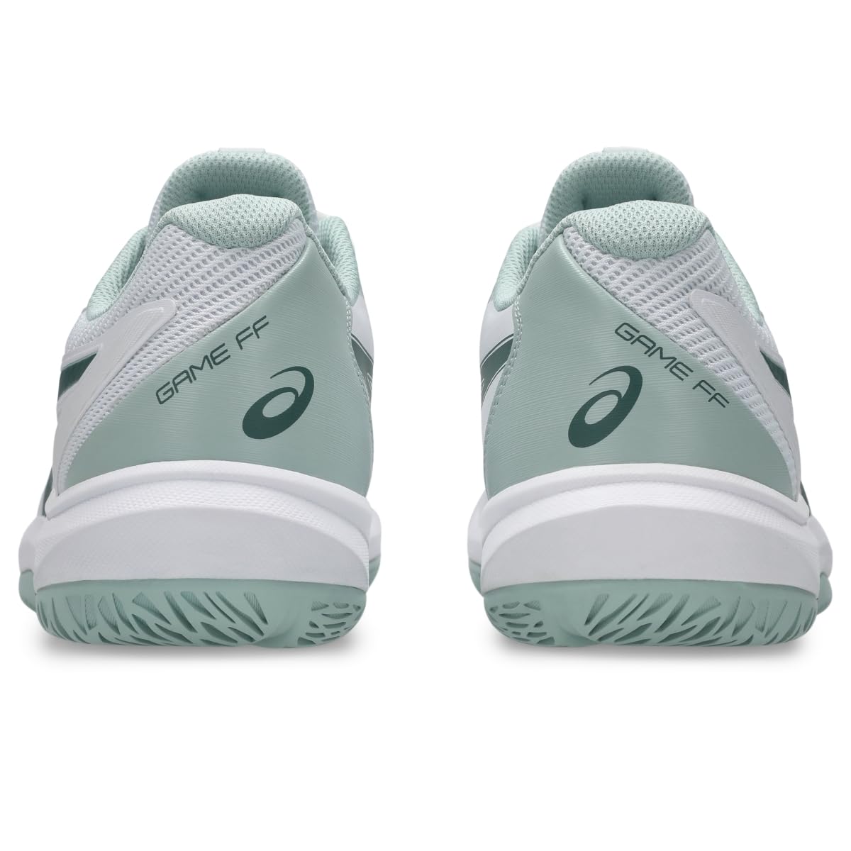 ASICS Men's Game FlyteFoam Tennis Shoes, White/Dark Neptune