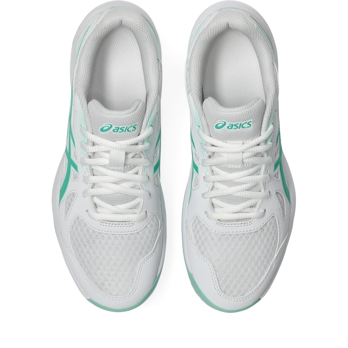 ASICS Women's Upcourt 6 Volleyball Shoes, White/Aurora Green