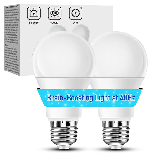 Free2Glow Bombilla de Terapia de Luz de 40Hz (Base E26 / 6000K)