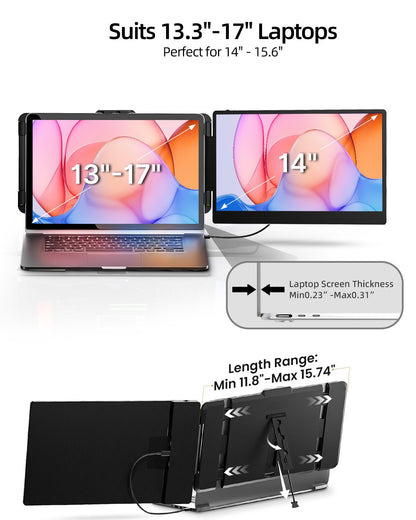 Extensor de Pantalla Portátil para Laptop (14" / FHD 1080P)