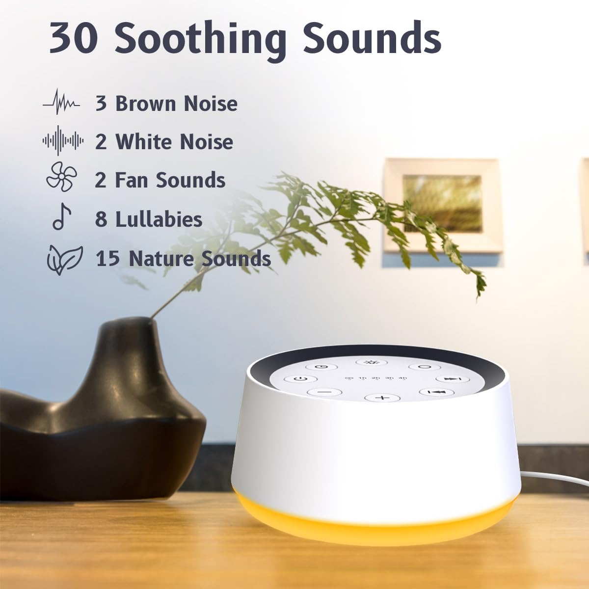 Máquina de Ruido Marrón y Sonidos Relajantes (30 Sonidos)