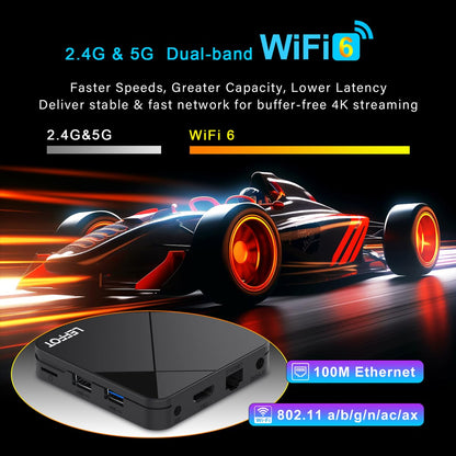 LEFFOT Dispositivo de Streaming TV Box Android 14.0 (16GB ROM / 2GB RAM)