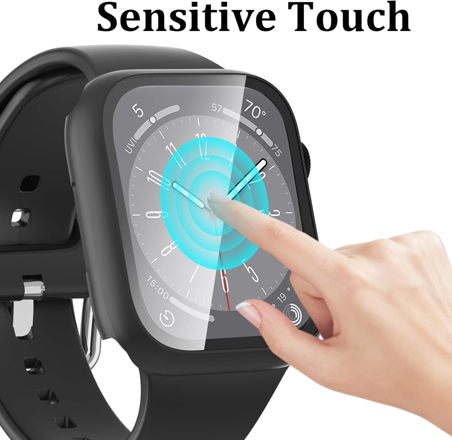 QCKANLJ Fundas y Protector de Pantalla para Apple Watch de 44mm (Paquete de 6)