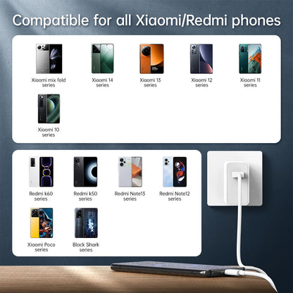Cargador Rápido de Pared Hypercharge de 120W para Xiaomi (Cable de 5ft)