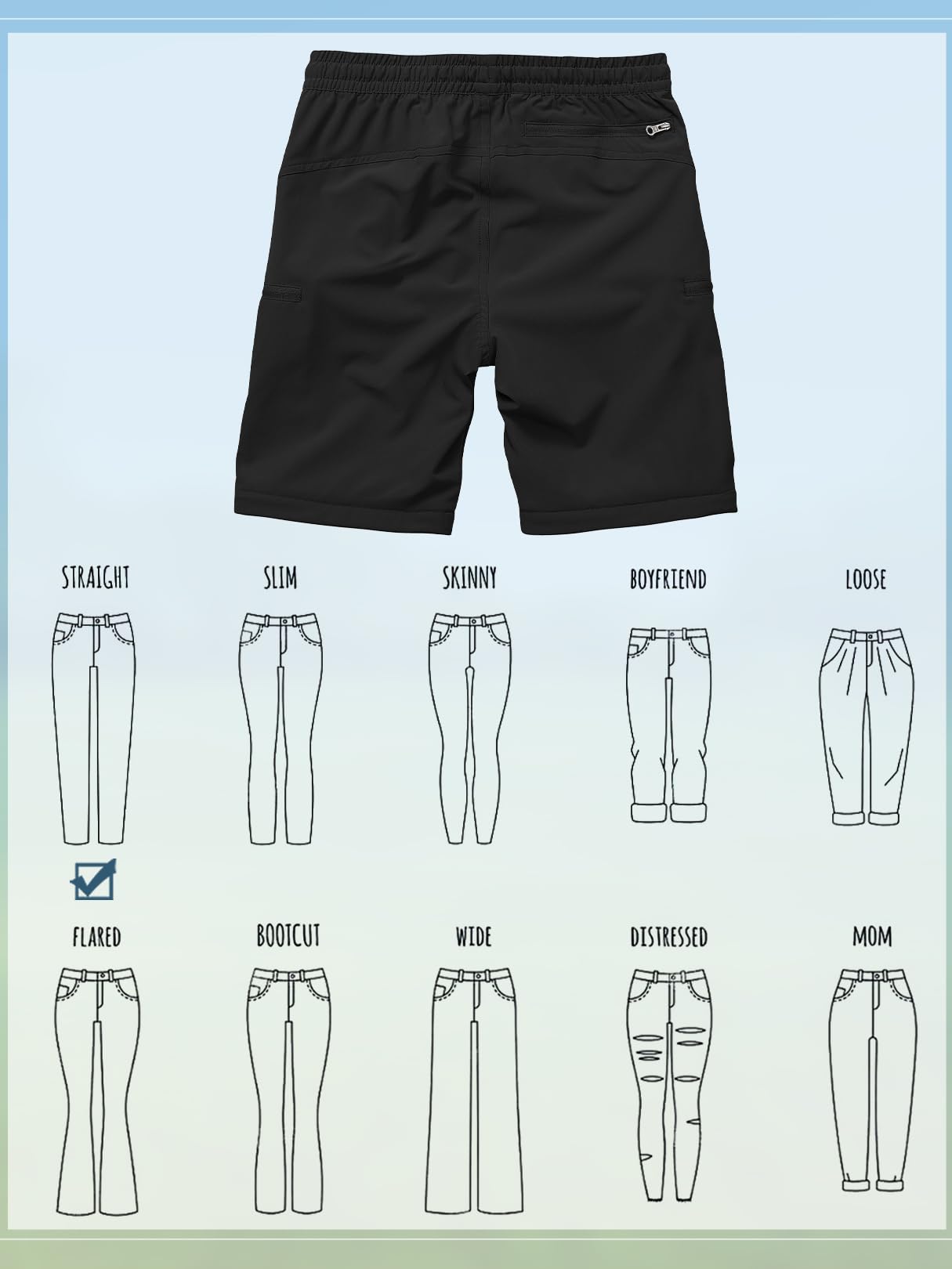 linlon Pantalones Cargo de Senderismo para Niños (Talla XL / Negro)