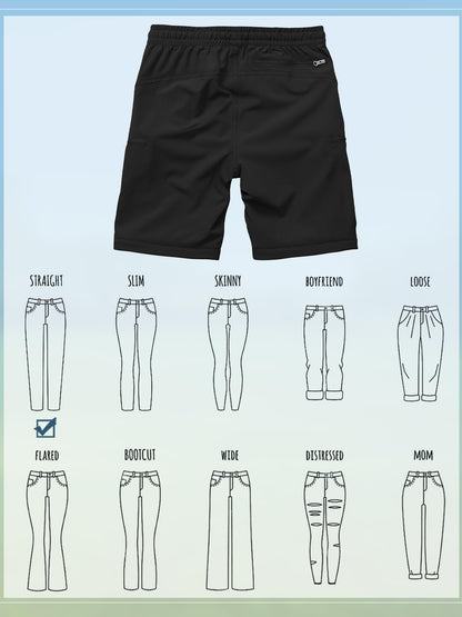 linlon Pantalones Cargo de Senderismo para Niños (Talla XL / Negro)