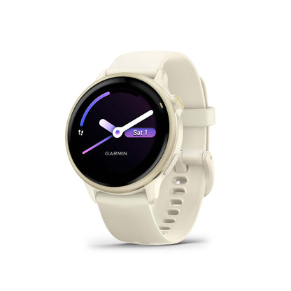 Garmin vívoactive® 6, Health and Fitness GPS Smartwatch, AMOLED Display, Up to 11 Days of Battery, Lunar Gold with Bone Band