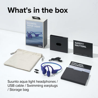 SUUNTO Audífonos de Natación Aqua Light de Conducción Ósea (32GB / Tidal Black)