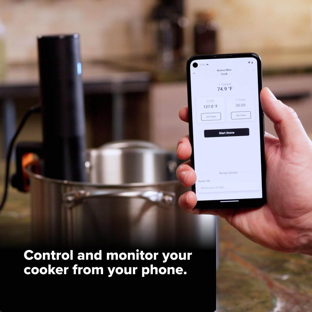 Anova Culinary Cocina de Precisión Sous Vide Mini (850W / Negro y Naranja)