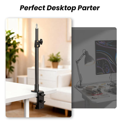 Dazzne 2Pack Streaming Key Light, LED Video Light Dimmable Bi-Color 3200-5600k Video Conference Lighting with Gooseneck Tubes Desk Light for Stream/Podcast/Gaming/Zoom Meetings/Broadcast/YouTube