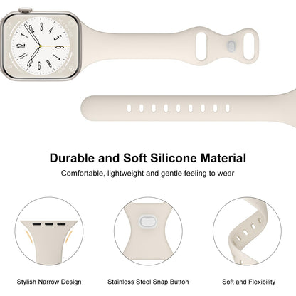 Correas Delgadas Deportivas de Silicona para Apple Watch (Paquete de 6)