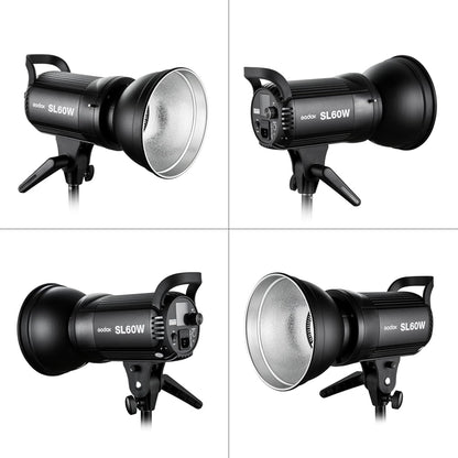 Godox SL-60W SL60W Daylight Led Video Light, 5600K Bright Studio Led Light, CRI95+Qa>90,Wirelessly Adjust Brightness,Bowens Mount LED Continuous Light for Video Recording Wedding Outdoor Photography