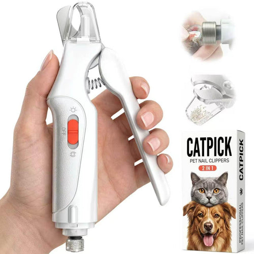 CATPICK Cortauñas 2 en 1 para Perros y Gatos con Luz LED