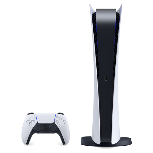 PS5 - Sony PlayStation 5 Digital Edition Gaming Console + Wireless Controller - 16GB GDDR6 RAM, 825GB SSD, 120Hz 8K Output, White