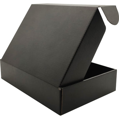 Lmuze Cajas de Envío de Cartón Corrugado Pequeñas (Paquete de 25 / Negro)