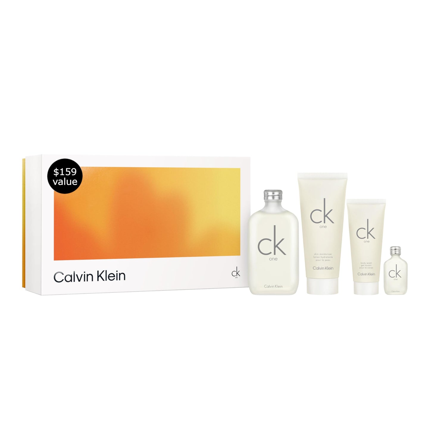 Calvin Klein Set de Regalo CK One de 4 Piezas (6.7 oz, 0.5 oz, 6.7 oz y 3.3 oz / EDT)