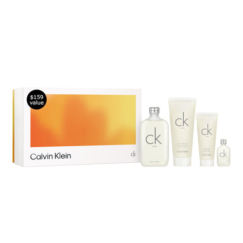 Calvin Klein Set de Regalo CK One de 4 Piezas (6.7 oz, 0.5 oz, 6.7 oz y 3.3 oz / EDT)