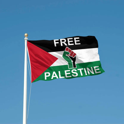 Bandera de Palestina Libre de 3x5 Pies (Colores Vibrantes)