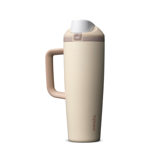 Owala Vaso Aislado FreeSip de 30 oz con Asa Lateral (Ligeramente Tostado)