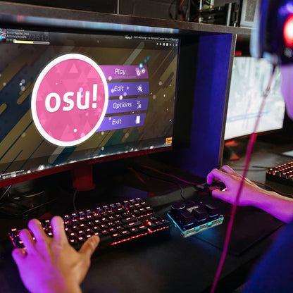 BTXETUEL Miniteclado SayoDevice O3C para OSU (Con Pantalla y Perilla)