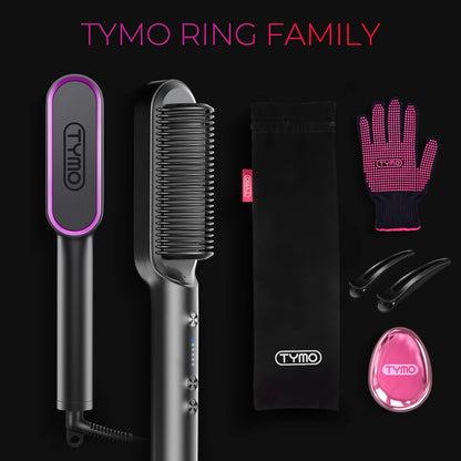 Cepillo Alisador de Cabello TYMO Ring (Negro)