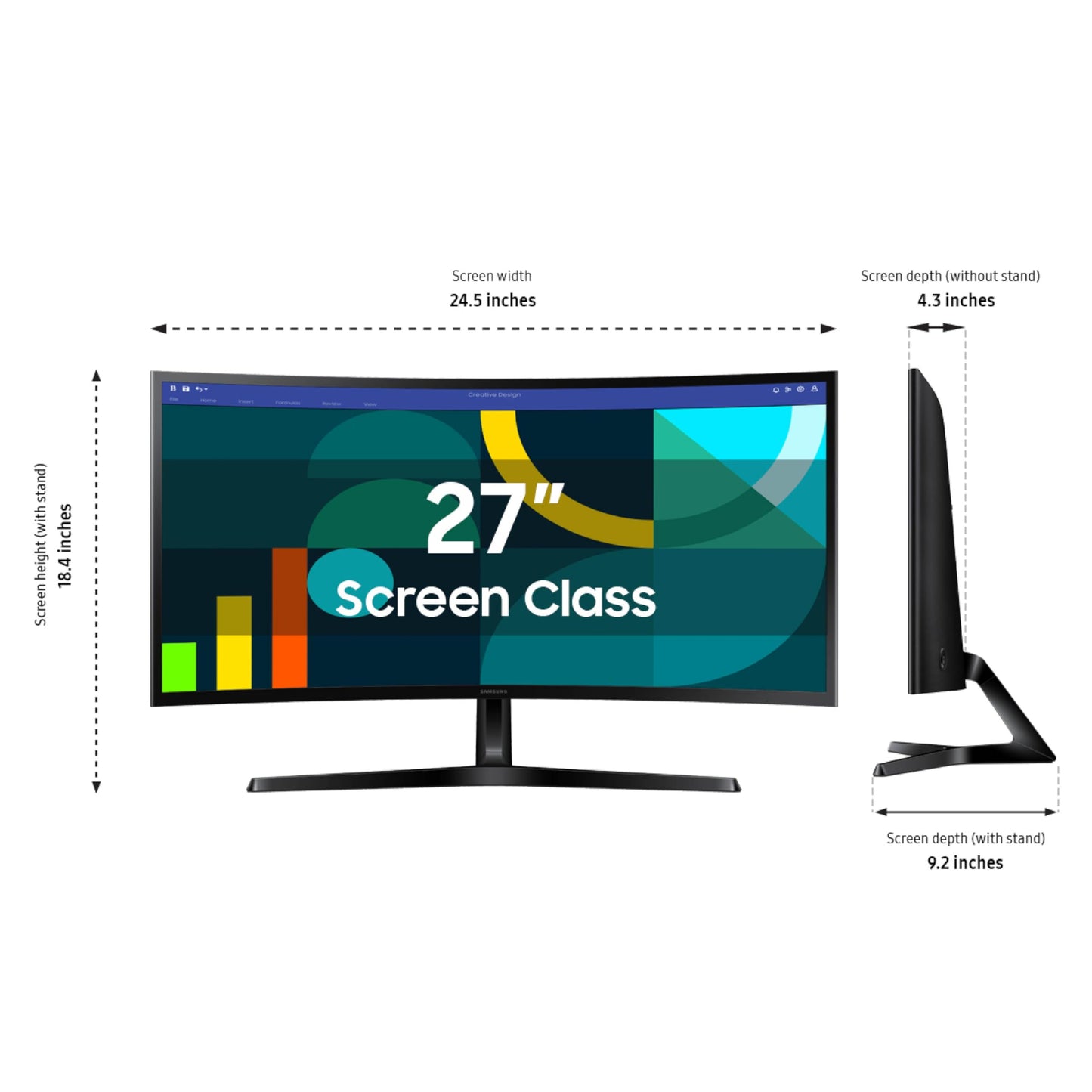 Samsung Essential S3 Series Monitor de Computadora Curvo 27"