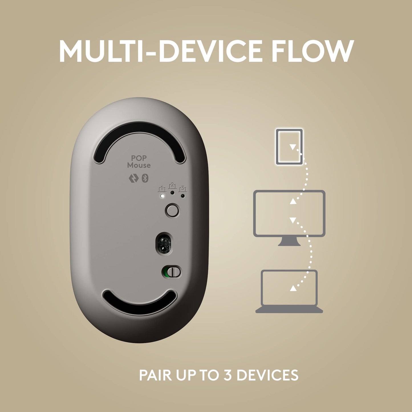 Logitech Mouse POP Inalámbrico (Mist)
