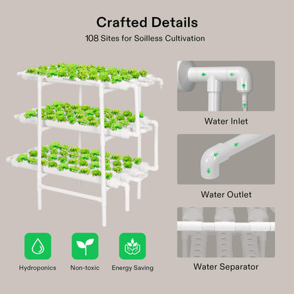 VIVOSUN Sistema de Cultivo Hidropónico de Jardinería