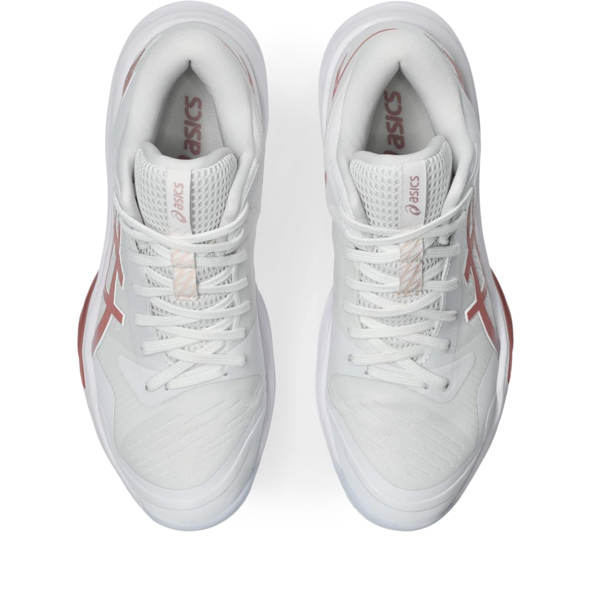 ASICS Women's Sky Elite FlyteFoam Mid Top 3 Volleyball Shoes, White/MORGANITE