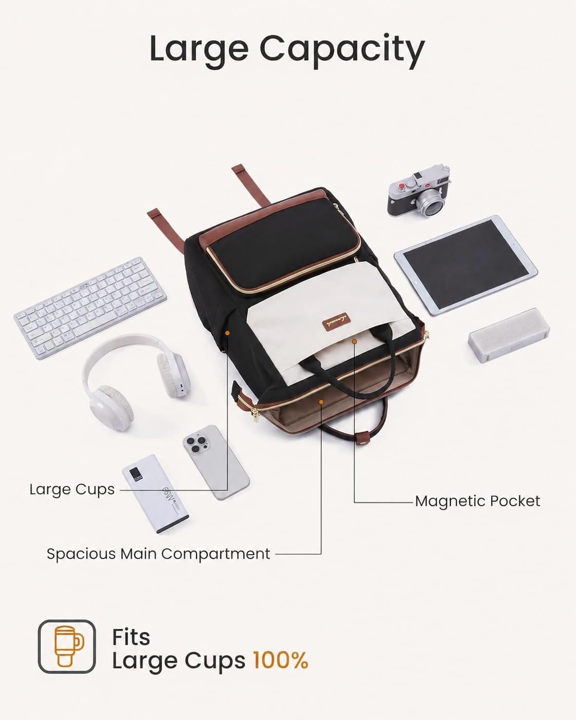 LOVEVOOK Mochila para Laptop de Mujer (15.6")
