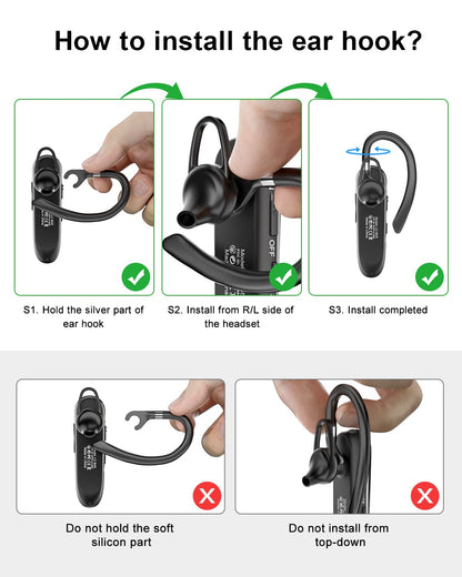 New Bee Auricular Inalámbrico Bluetooth V5.0 (Negro)