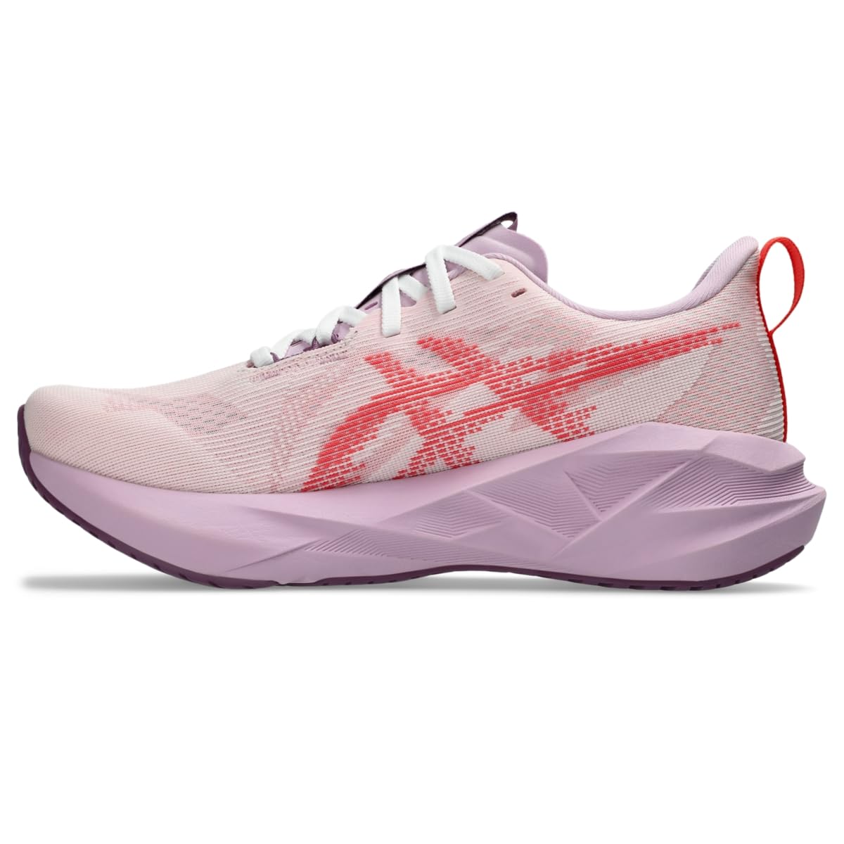 ASICS Women's NOVABLAST 5 Running Shoe, White/Coral Reef