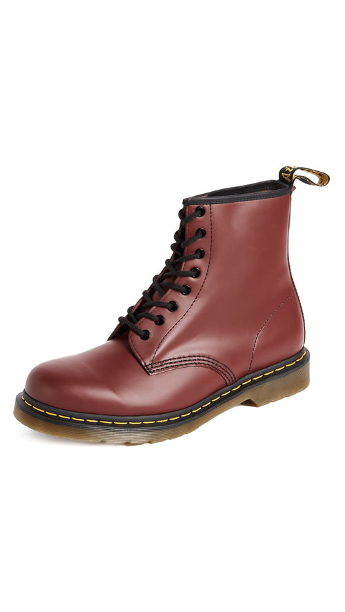Dr. Martens Unisex 1460 Smooth Leather 8 Eye Boot, Cherry Red