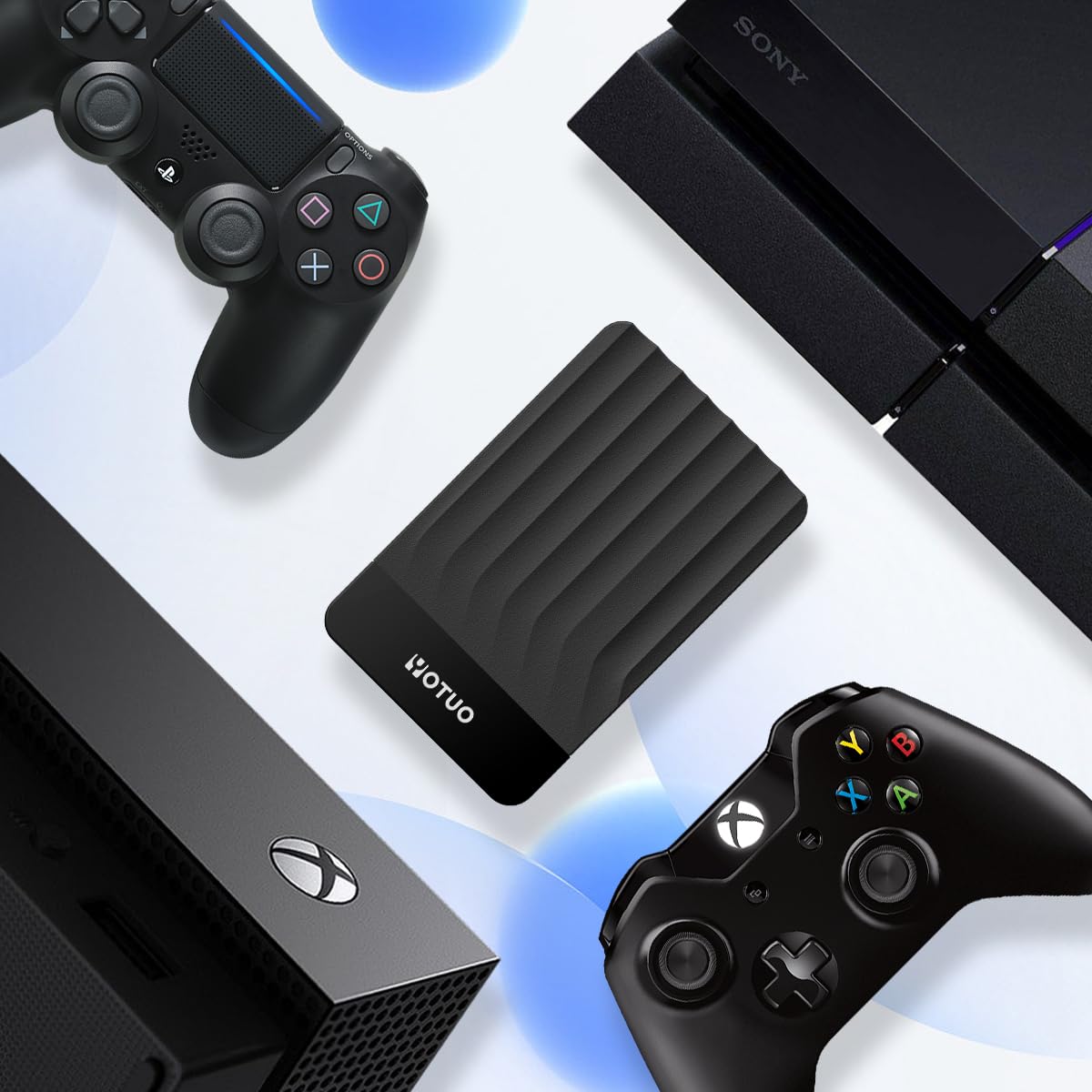 YOTUO Portable External Hard Drive Storage Expansion Mobile HDD USB 3.0 for PC, Mac, Desktop, Laptop, PS4, PS5, Xbox One X/S, Xbox 360, Xbox Series X/S, Office & Game (Black, 750GB)
