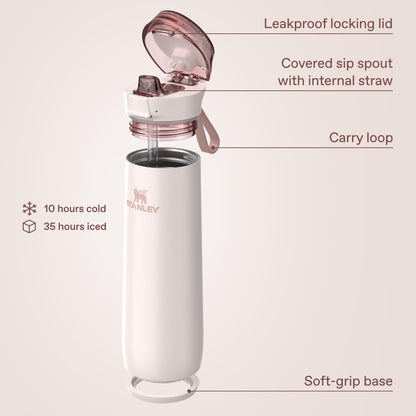 STANLEY Flowstate Spring Bottle, 20 oz, Rose Quartz
