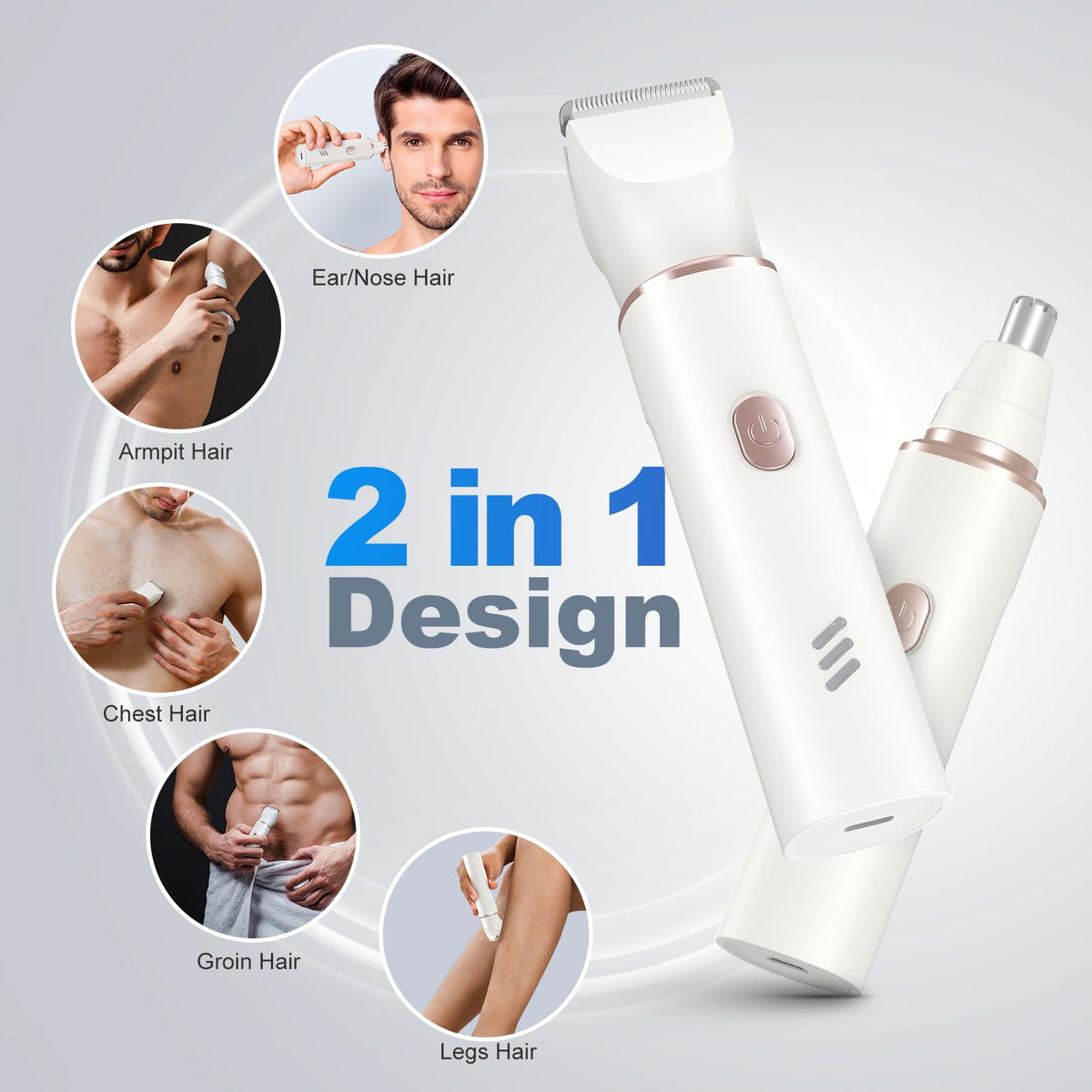 Recortadora de Vello Corporal Manscape para Hombre (Blanco)