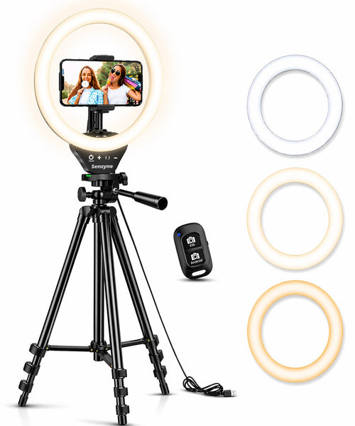 Sensyne Aro de Luz LED con Trípode (50")