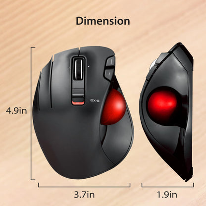 ELECOM Ratón Trackball para Zurdos EX-G (2.4 GHz)