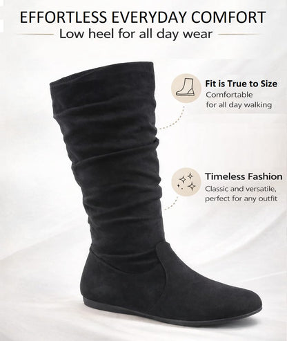 Wells Collection Botas Suaves para Mujer (Negro / Talla 7)