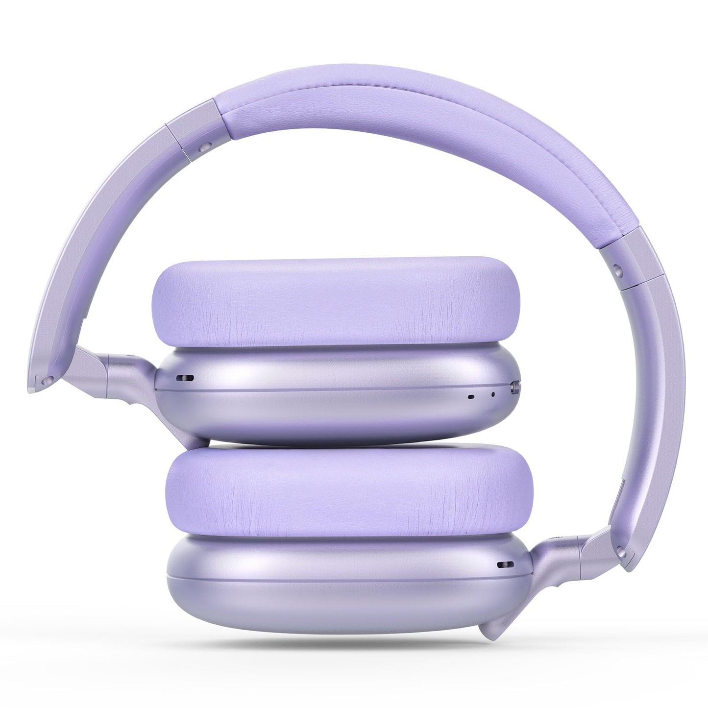 RORSOU C6 Active Noise Cancelling Headphones, Wireless Over Ear Bluetooth Headphones, 60H Playtime, Lightweight Folding Deep Bass Comfort Fit Ear Cups Headset with Mic for iPad/Travel/PC/Home Purple
