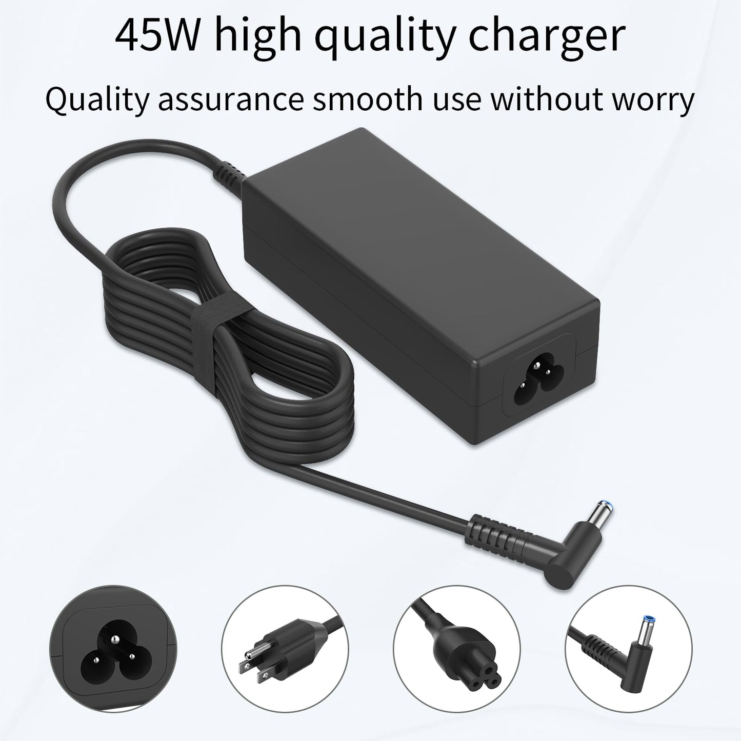 Cargador de Laptop para HP de Punta Azul (45W)