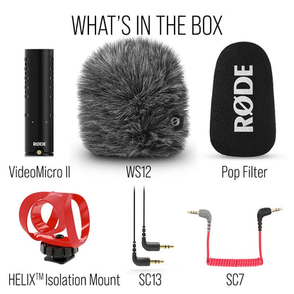 RØDE VideoMicro II Ultra-Compact On-Camera Shotgun Microphone for Recording Audio with a Camera or Mobile Device