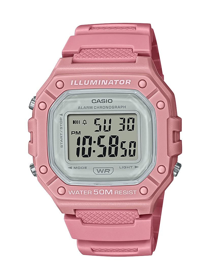 Reloj Deportivo Digital Casio Illuminator W218HC-4AV (Rosa)