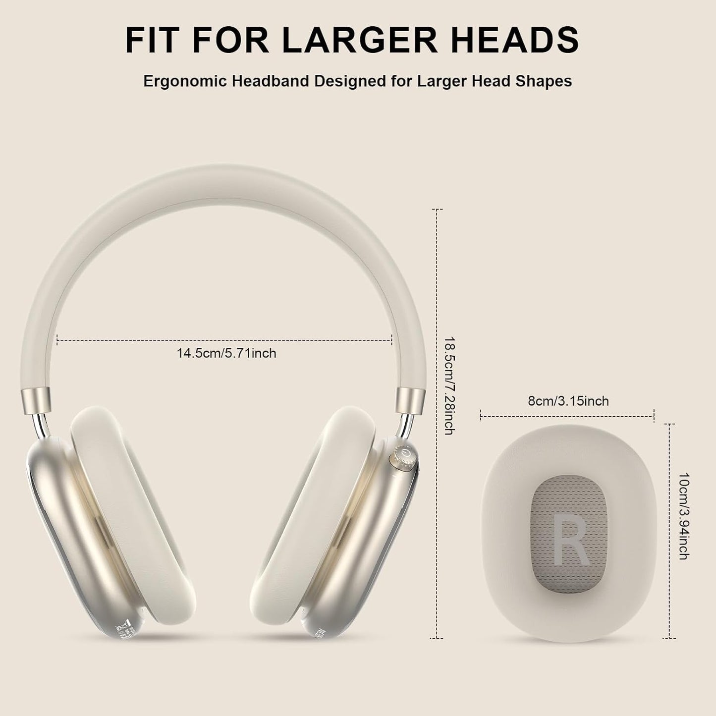 FOFUN NC95 Hybrid Active Noise Cancelling Headphones with Knob Control, 120H Playtime Over Ear Headphones Wireless Bluetooth 6.0, App Control, Hi-Res Audio, Comfort Fit, Clear Calls for Travel/Workout
