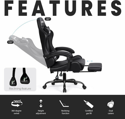 N-GEN GAMING Silla de Videojuegos (Carbon Black)