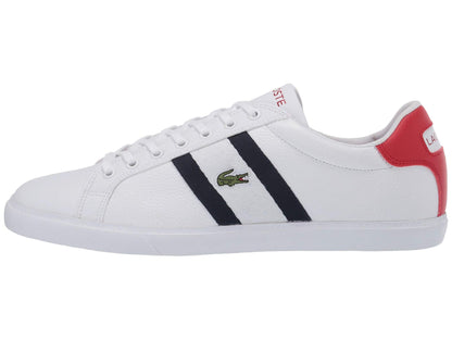 Lacoste Men's Grad Vulc Sneaker, White/Navy/Red